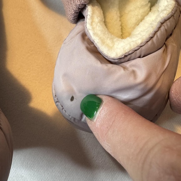 Bout'chou Snowsuit Baby 3 Months Taupe Hooded Fleece Lined Bunting Suit - Picture 10 of 10